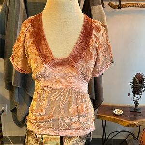 Marc Jacobs Velvet Floral Blouse - Pink V2K